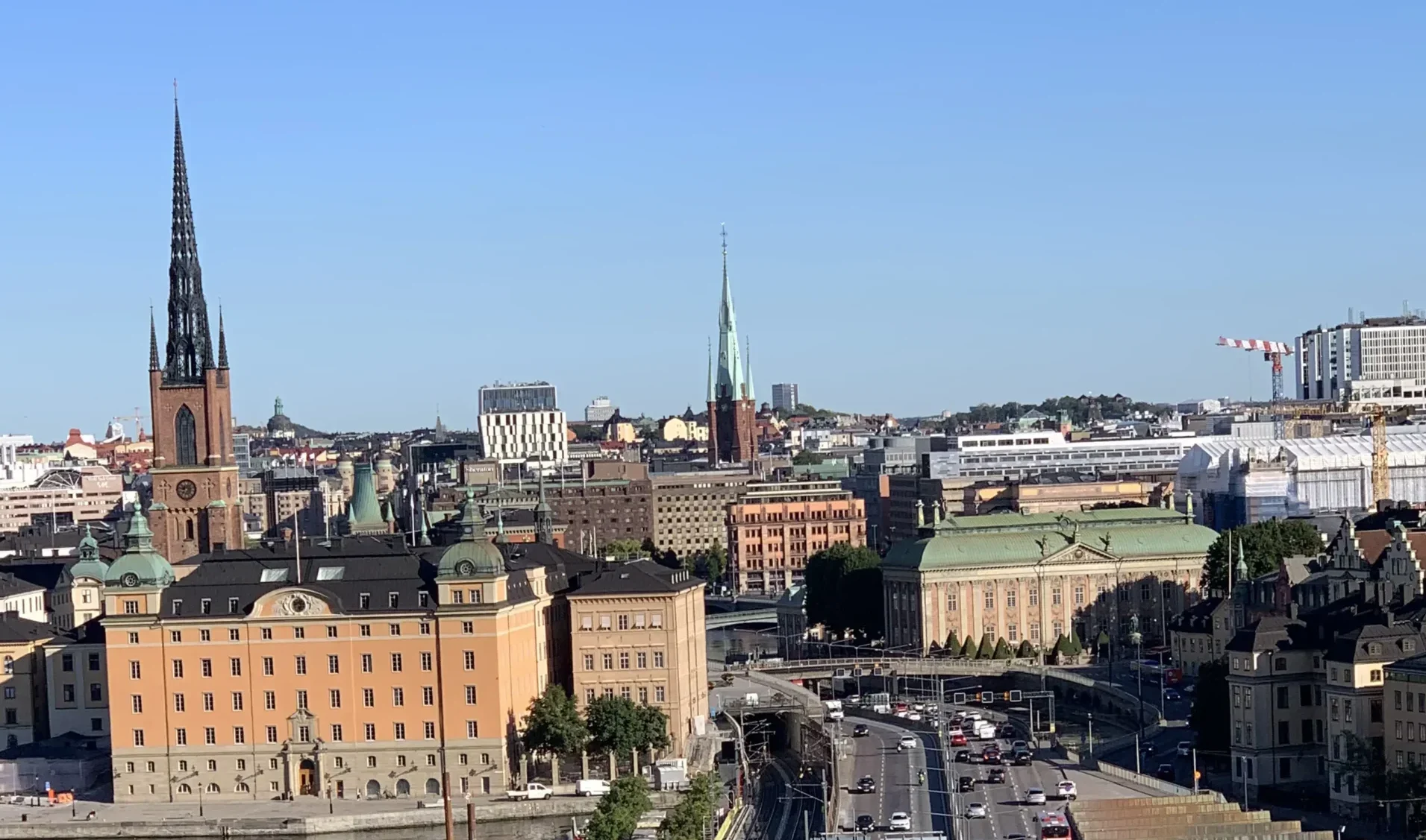 Utsikt över Stockholm där GW Asfalt erbjuder dränering stockholm